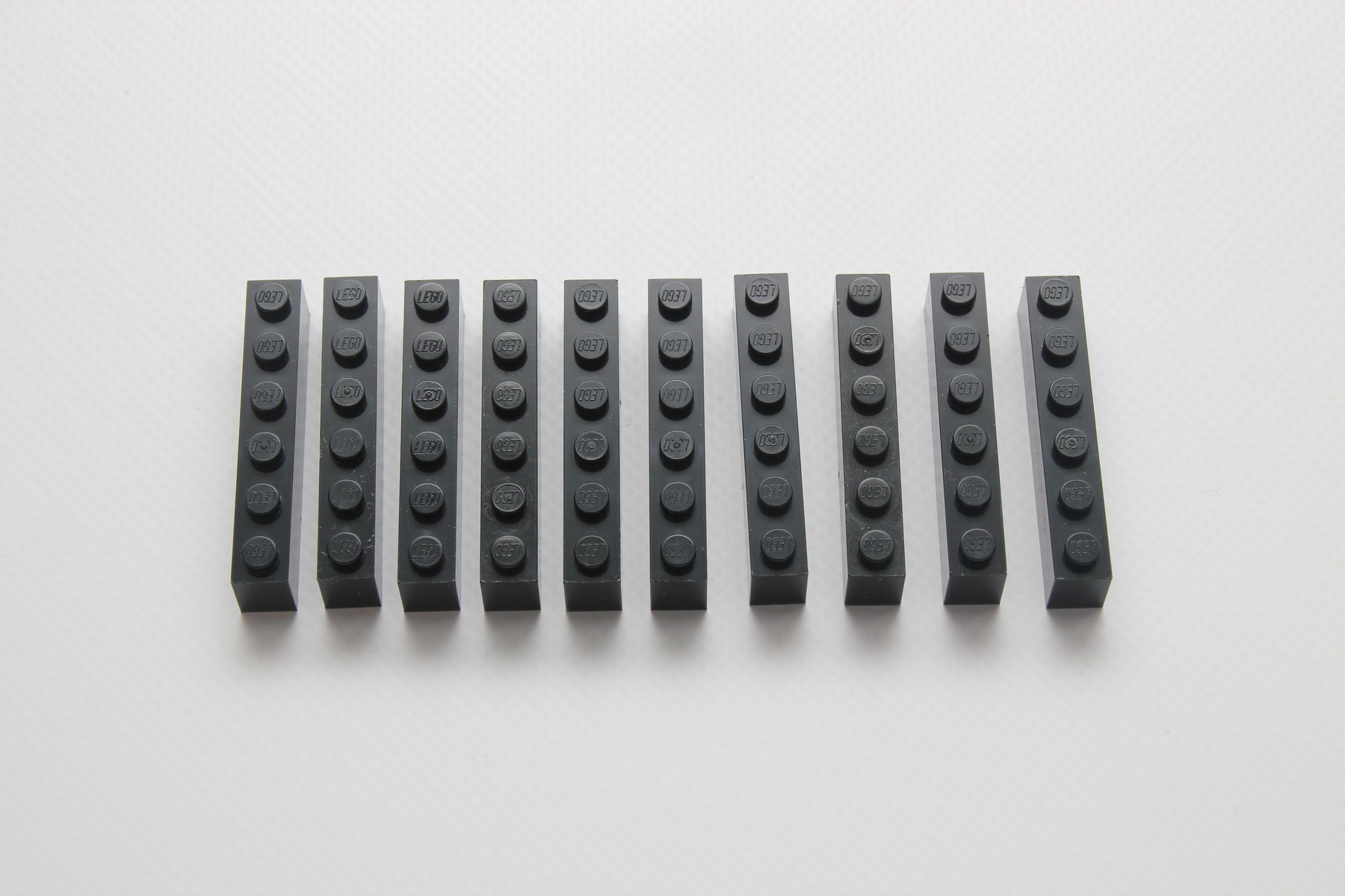 LEGO Stein 1x6 (10er Pack) SCHWARZ | Bild 1