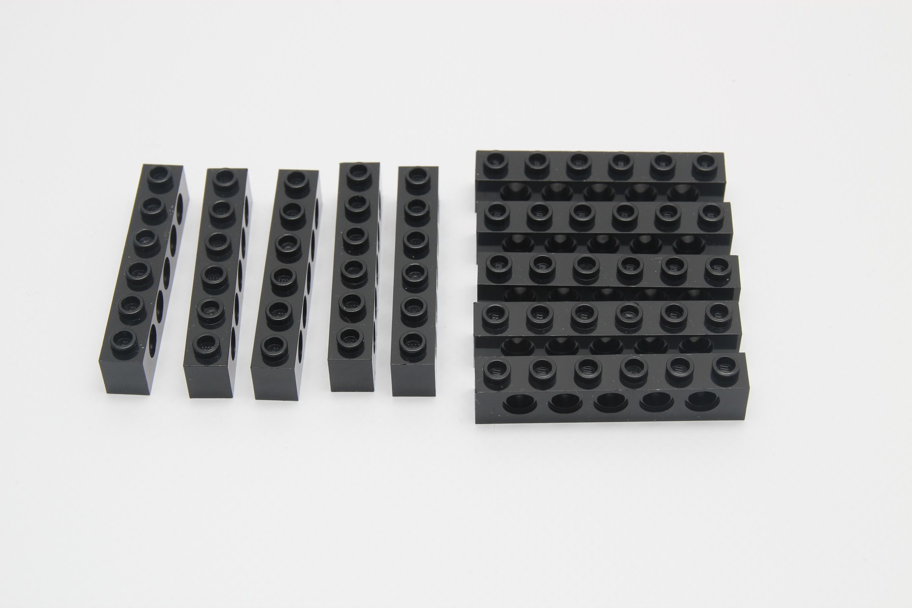 LEGO Stein 1x6 mit Loch (10er Pack) SCHWARZ | Bild 1